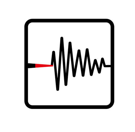 Earthquake background. seismogram for seismic measurement.のイラスト素材