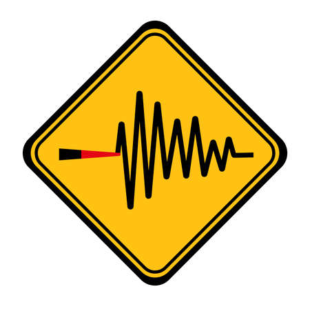 Earthquake background. seismogram for seismic measurement.のイラスト素材