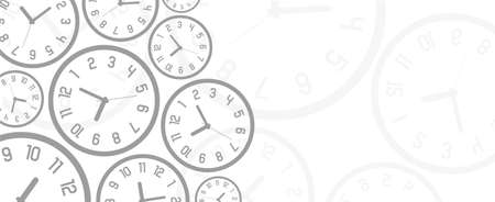 background with round wall clocks.のイラスト素材