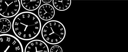 background with round wall clocks.のイラスト素材