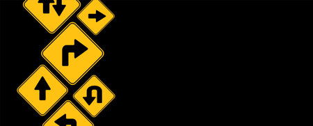 traffic sign on black background