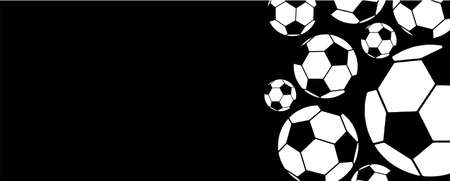soccer ball on black backgroundのイラスト素材