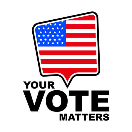 your vote matters sign on white backgroundのイラスト素材