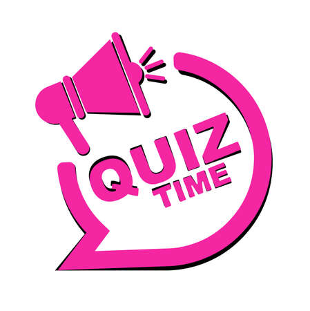 Quiz time sign on white backgroundのイラスト素材