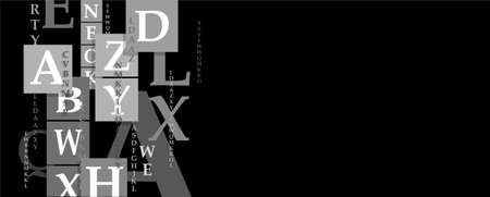 Creative and modern background with letters.のイラスト素材