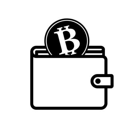 bitcoin icon on white backgroundのイラスト素材