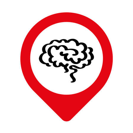 brain sign on white backgroundのイラスト素材