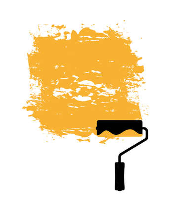 yellow writing area on white backgroundのイラスト素材