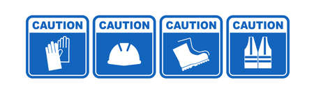 blue safety sign on white backgroundのイラスト素材