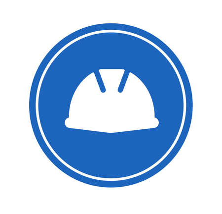 wear head protection sign vectorのイラスト素材