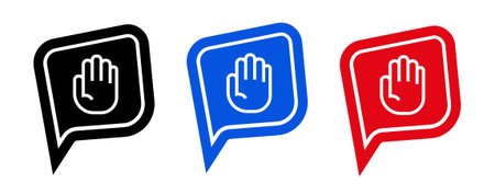 stop sign on white background. Vector icon.