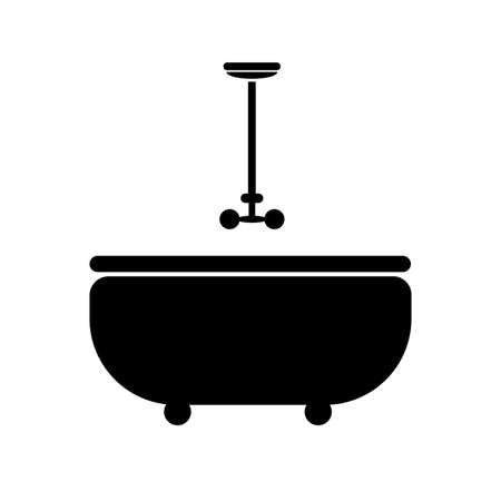 bath icon on white backgroundのイラスト素材