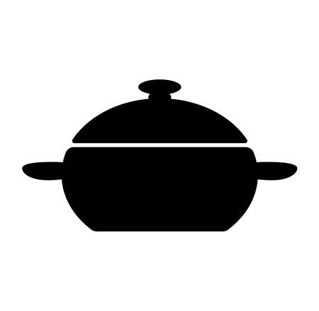 pot icon on white backgroundのイラスト素材