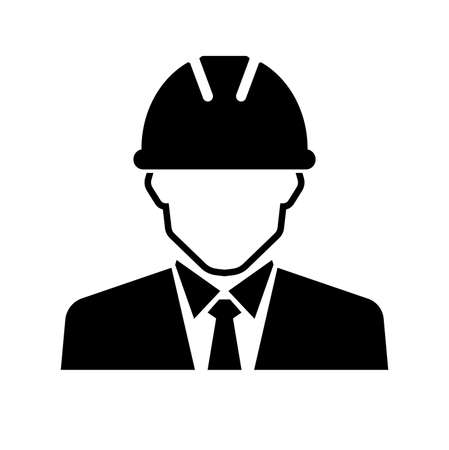 engineer icon on white backgroundのイラスト素材