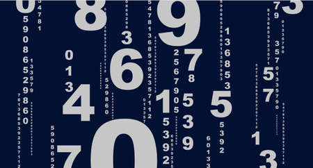 background with numbers in rhythmic dimensions.のイラスト素材