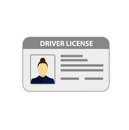 driver license icon on white backgroundのイラスト素材