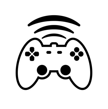 video game controller icon on white background