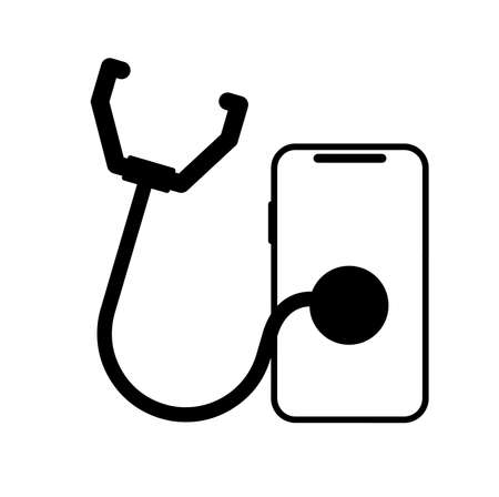 mobil phone doctor iconのイラスト素材