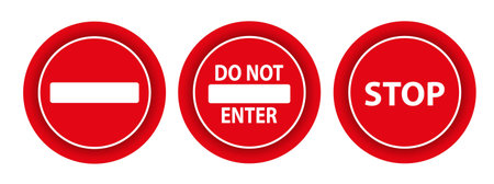 Red stop sign. Vector iconのイラスト素材