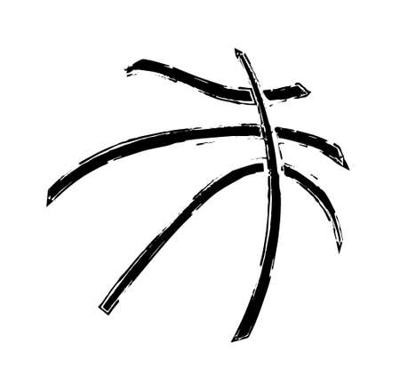 Basketball ball icon on white backgroundのイラスト素材