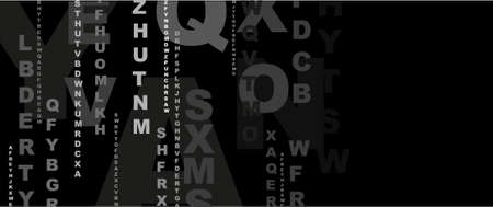 Creative and modern background with letters.のイラスト素材