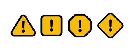 traffic sign attention. Vector icon.