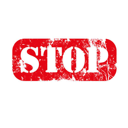 Red stop sign. Vector iconのイラスト素材