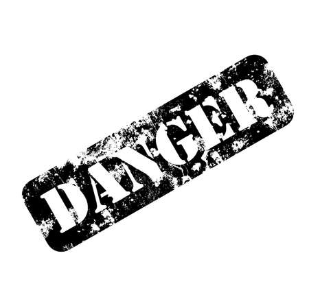 danger sign on white backgroundのイラスト素材