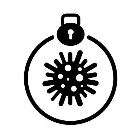 antivirus icon on white backgroundのイラスト素材