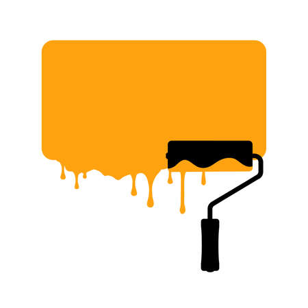 yellow writing area on white backgroundのイラスト素材