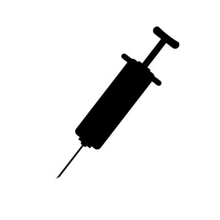syringe icon on white backgroundのイラスト素材