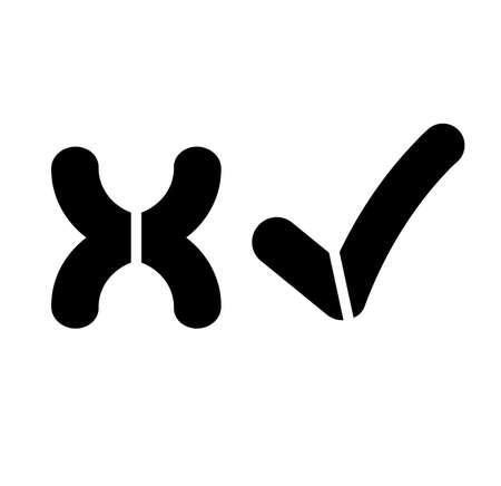 tick and cross iconのイラスト素材