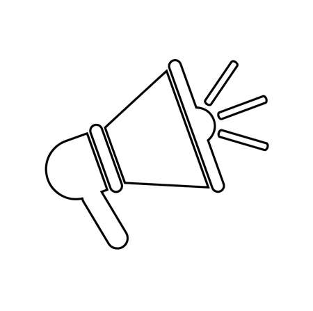 megaphone icon on white backgroundのイラスト素材