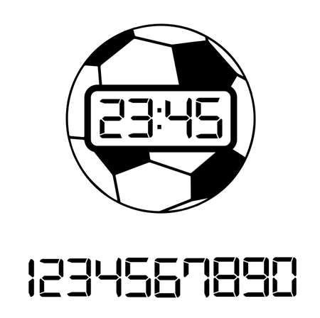 digital clock on white backgroundのイラスト素材