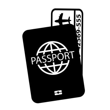 passport icon on white backgroundのイラスト素材