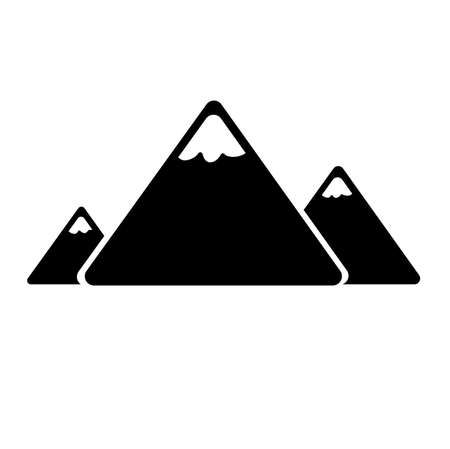 Mountain icon on white backgroundのイラスト素材