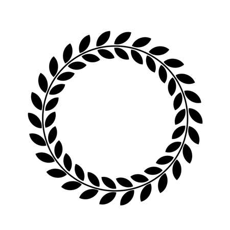laurel wreath with wreathのイラスト素材