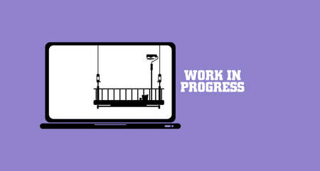 Website under construction vector backgroundのイラスト素材