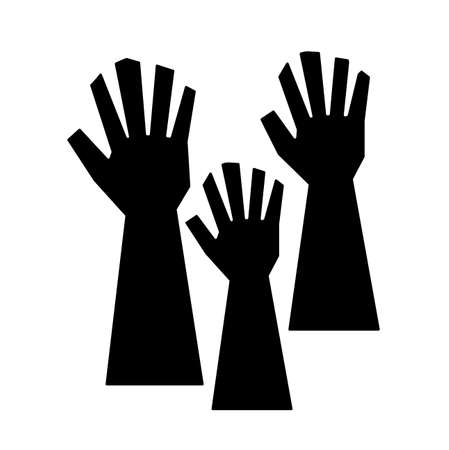 hands icon on white backgroundのイラスト素材