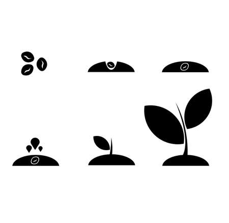 plant icon on white backgroundのイラスト素材