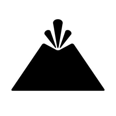 volcano icon on white backgroundのイラスト素材
