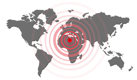Earthquake background. seismogram for seismic measurement.のイラスト素材