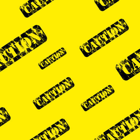 seamless pattern with caution signのイラスト素材