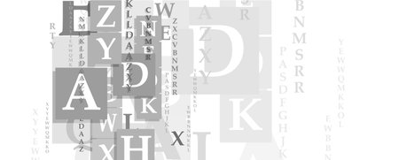 letters on black background with seamless pattern.のイラスト素材