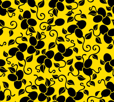 seamless pattern with grapesのイラスト素材