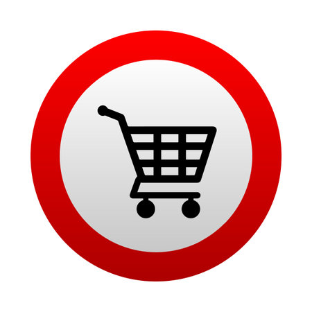 shopping cart sign. Vector icon.のイラスト素材