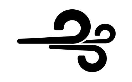 wind icon on white backgroundのイラスト素材
