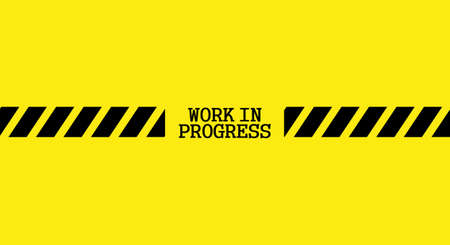 warning sign. Work in progress background.のイラスト素材