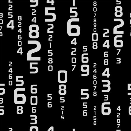 numbers on white background with seamless pattern.のイラスト素材