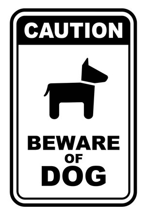 beware of dog vector signのイラスト素材